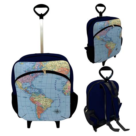 Mochila de Rodinhas Mapa Mundi .